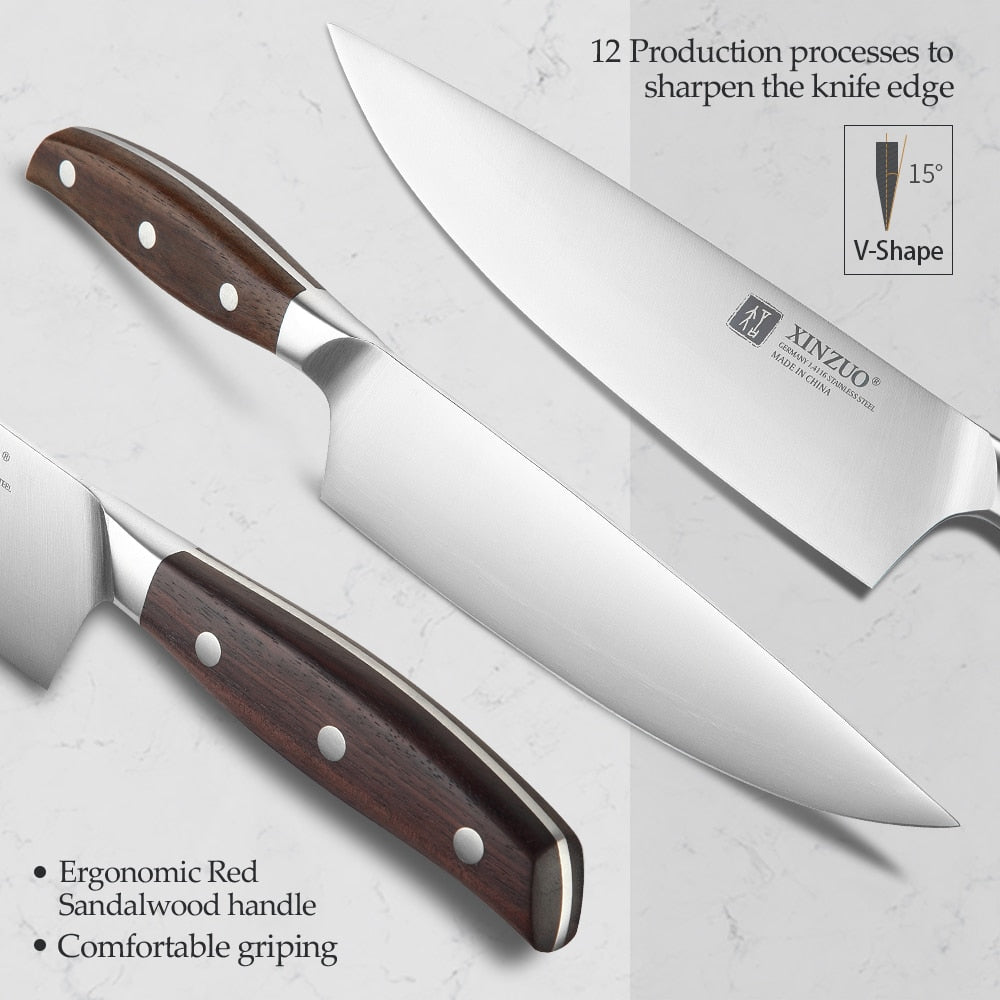 6-Piece German Steel Kitchen Knife Set – High-Carbon Stainless Steel