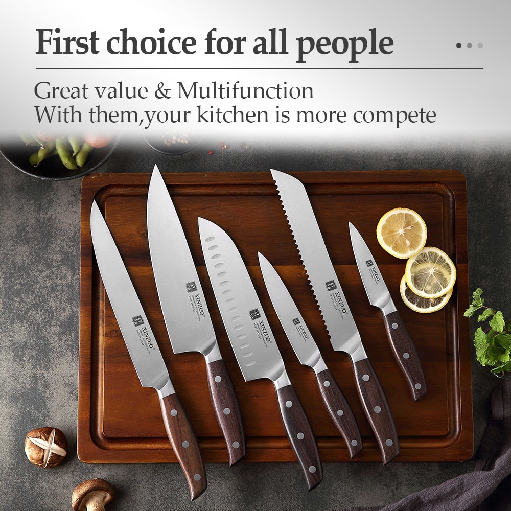6-Piece German Steel Kitchen Knife Set – High-Carbon Stainless Steel