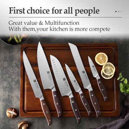 6-Piece German Steel Kitchen Knife Set – High-Carbon Stainless Steel