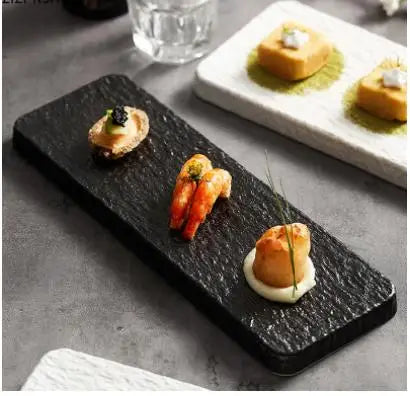 Rectangular Ceramic Dinner Plate – Sushi & Steak Tray