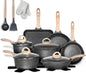 20-Piece Nonstick Granite-Coated Cookware Set – Induction Compatible