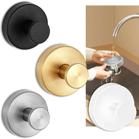 Stainless Steel Suction Cup Hook – Waterproof, Wall-Mounted Kitchen & Bathroom Hanger