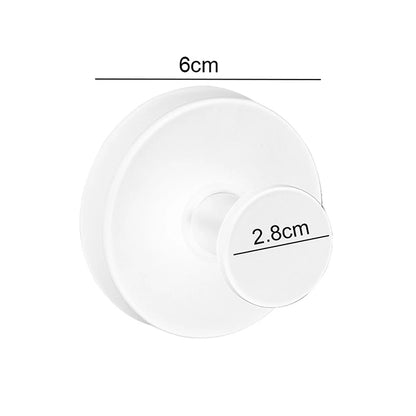 Stainless Steel Suction Cup Hook – Waterproof, Wall-Mounted Kitchen & Bathroom Hanger