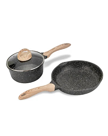 20-Piece Nonstick Granite-Coated Cookware Set – Induction Compatible