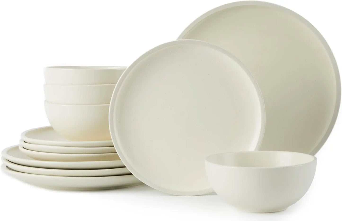 12-Piece Luxury Bone China Dinnerware Set – Gold-Rimmed Elegance