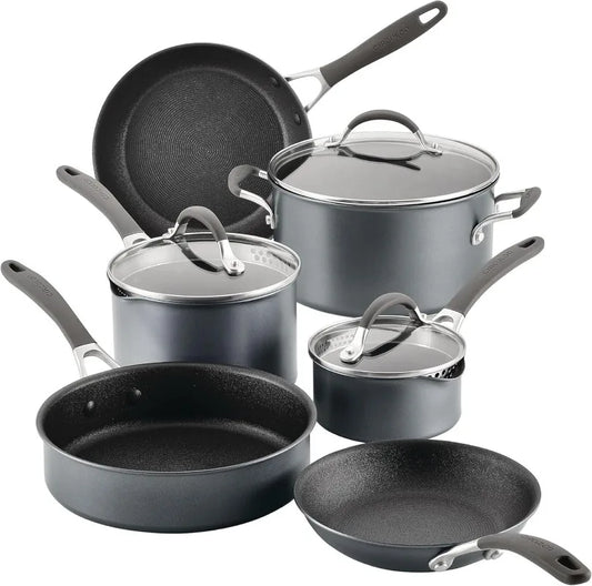 9-Piece Nonstick Induction Cookware Set with Scratch Defense Technology