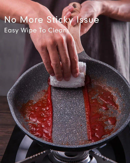 20-Piece Nonstick Granite-Coated Cookware Set – Induction Compatible