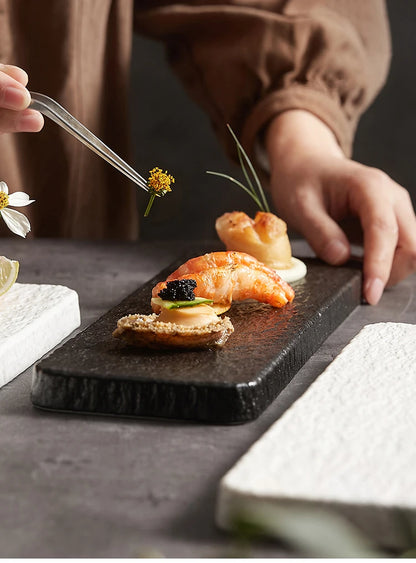 Rectangular Ceramic Dinner Plate – Sushi & Steak Tray