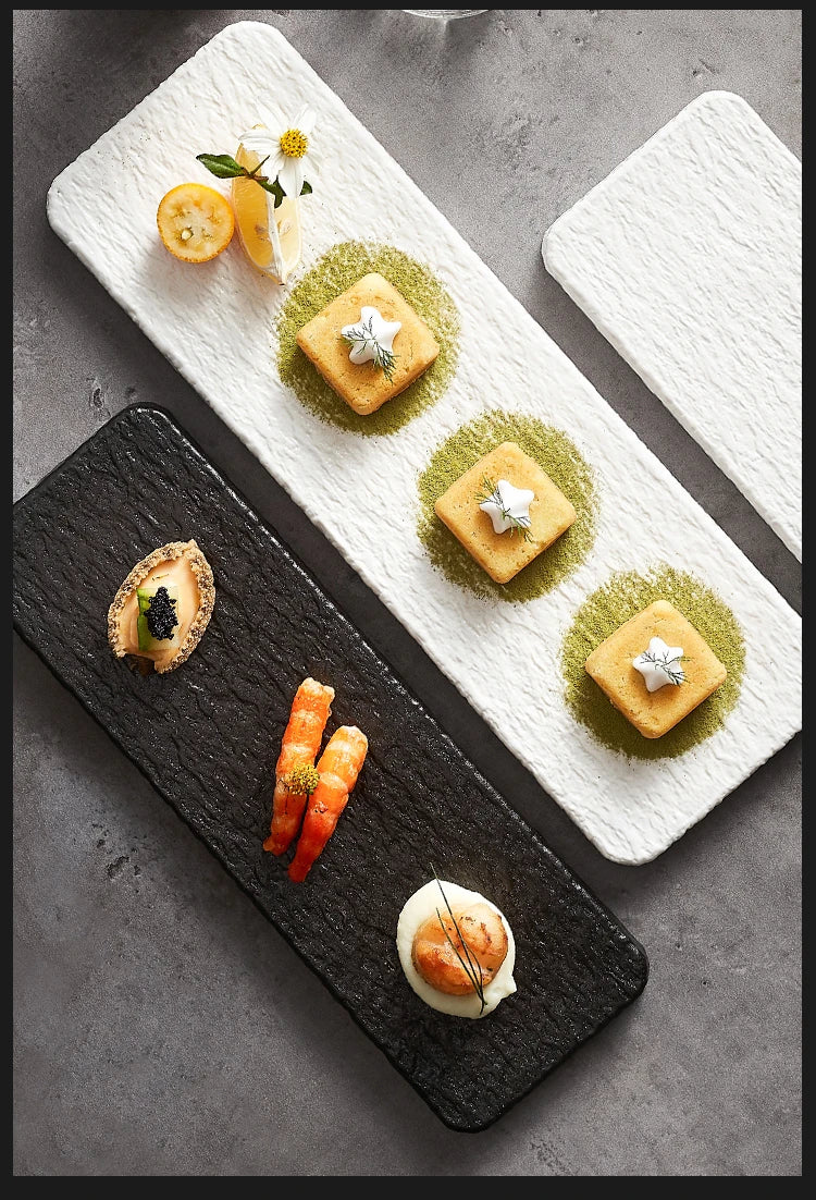 Rectangular Ceramic Dinner Plate – Sushi & Steak Tray